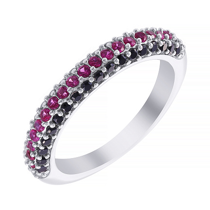 Кольцо из серебра с фианитом