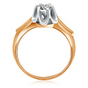 Кольцо из красного золота с фианитом