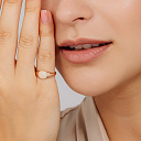 Кольцо из красного золота с бриллиантом