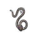 Подвеска из белого золота с бриллиантами, аметистом