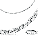 Цепь автомат из серебра, плетение панцирное