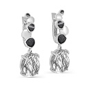 Серьги с английским замком из серебра с кварцем