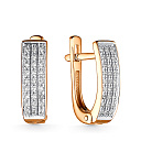 Серьги с английским замком из красного золота