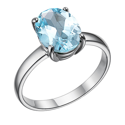 Кольцо из серебра с топазом