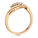 Кольцо из красного золота с бриллиантами