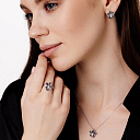 Кольцо из серебра с бриллиантом