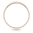 Кольцо обручальное гладкое из красного золота