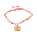 Браслет декоративный из серебра с кварцем