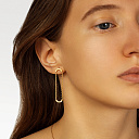 Пусеты из желтого золота с бриллиантами