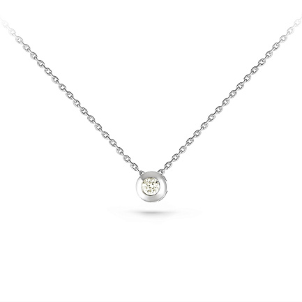 Колье из белого золота с бриллиантом