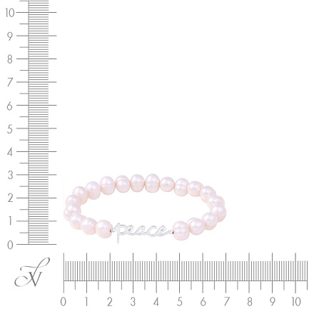 Браслет декоративный из серебра с жемчугом