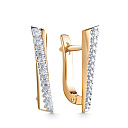 Серьги из красного золота с бриллиантами