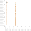 Продевки из красного золота с фианитом