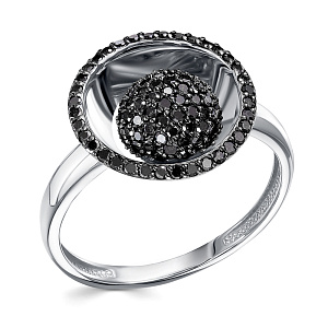 Кольцо из белого золота с бриллиантами