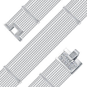 Браслет декоративный из белого золота