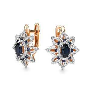 Серьги с английским замком из  золота