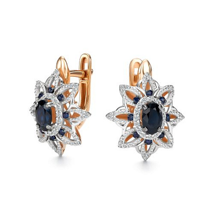 Серьги с английским замком из  золота