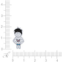 Брошь из серебра с фианитом