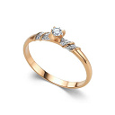 Кольцо из красного золота с бриллиантами