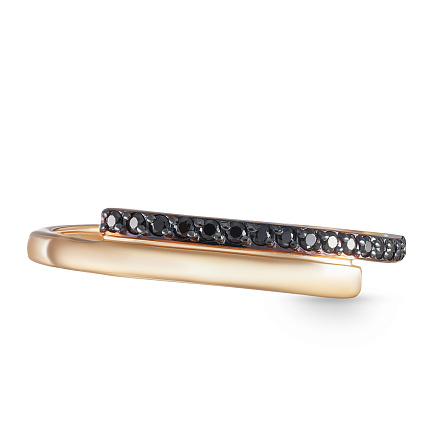 Кольцо из красного золота с фианитом