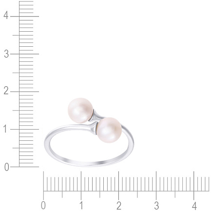 Кольцо из серебра с жемчугом