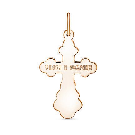 Подвеска из красного золота с фианитом