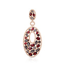 Подвеска из красного золота с бриллиантами, гранатами