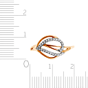 Кольцо из красного золота с фианитом