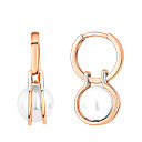 Серьги с английским замком из красного золота