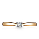 Кольцо из красного золота с фианитом