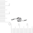 Кольцо помолвочное из белого золота с бриллиантом