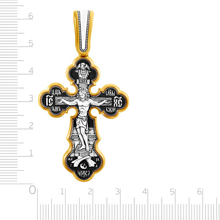 Крест из серебра с позолотой