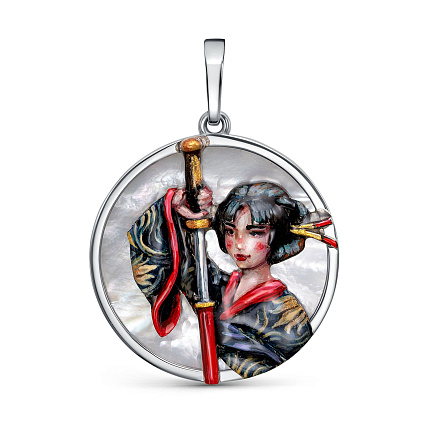 Подвеска из серебра с перламутром