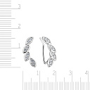 Серьги из серебра с фианитом