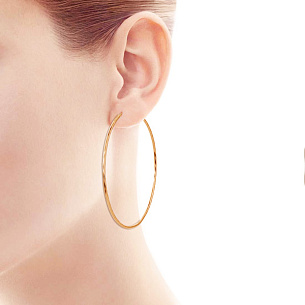 Серьги-конго из красного золота