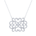 Колье из серебра с фианитом