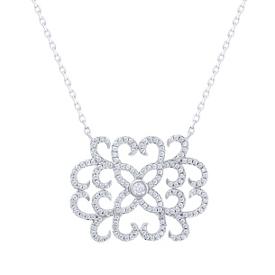 Колье из серебра с фианитом