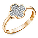 Кольцо из красного золота с фианитами