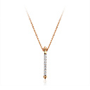 Колье из красного золота с фианитами