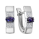 Серьги с английским замком из серебра