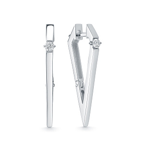 Серьги из белого золота с бриллиантами