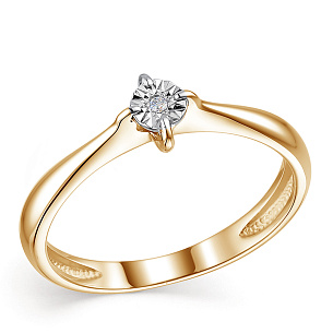 Кольцо помолвочное из серебра