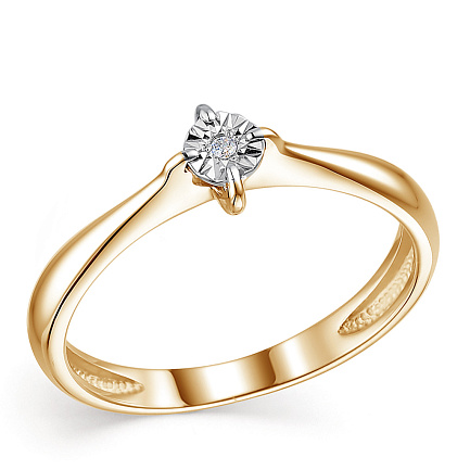 Кольцо помолвочное из серебра