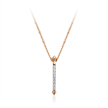 Колье из красного золота с фианитами