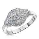 Кольцо из серебра с фианитом