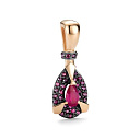 Подвеска из красного золота с рубинами