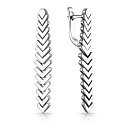 Серьги с английским замком из серебра