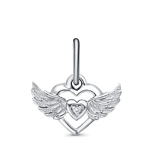 Подвеска из серебра с бриллиантом