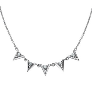 Колье из белого золота с бриллиантами