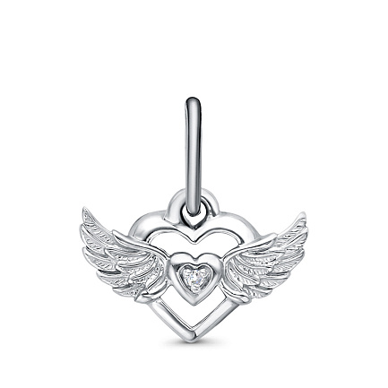 Подвеска из серебра с бриллиантом